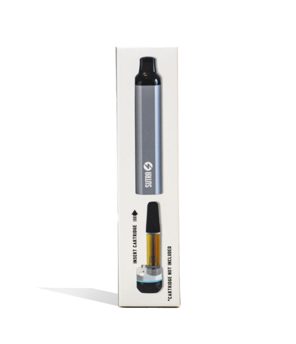 Sutra Silo auto draw 510 thread battery in silver, in its retail packaging