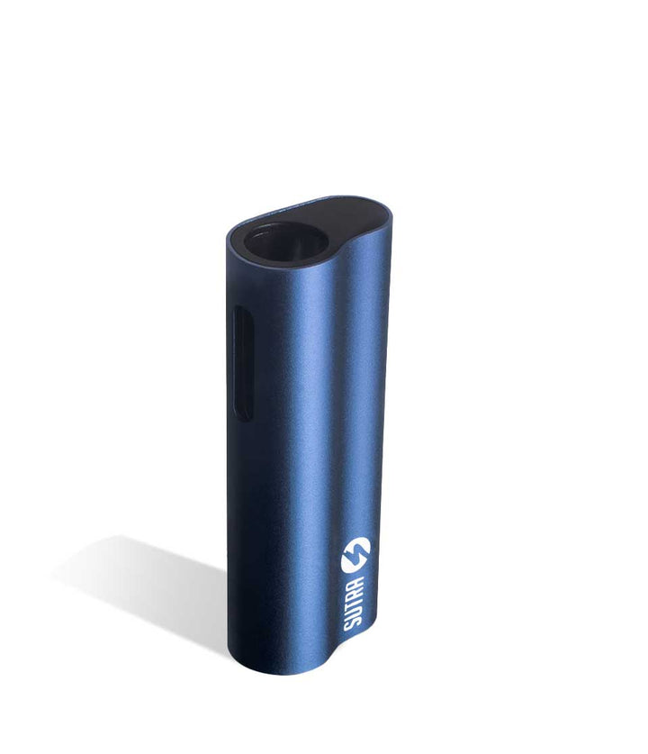 Blue above view Sutra Vape Auto 510 Thread Battery on white background