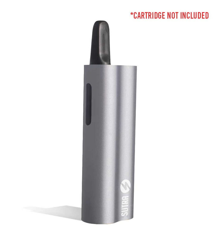 Silver side view Sutra Vape Auto 510 Thread Battery on white background